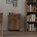 Συρταριέρα γραφείου Rio Megapap τροχήλατη χρώμα καρυδί 41x41x61 εκ.