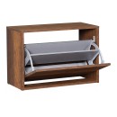 Παπουτσοθήκη 6 ζεύγων Step Megapap σε χρώμα καρυδί 60x30x42εκ.