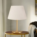 Φωτιστικό επιτραπέζιο Rosenthal Megapap ύφασμα/Pvc/χρώμιο χρώμα κρεμ/χρυσό 22x17x37εκ.