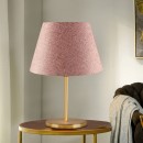Φωτιστικό επιτραπέζιο Rosenthal Megapap ύφασμα/Pvc/χρώμιο χρώμα ροζ/χρυσό 22x17x37εκ.