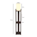 Φωτιστικό δαπέδου Verma I Megapap E27 Mdf/ύφασμα Pvc χρώμα wenge - κρεμ 18,5x18,5x142εκ.