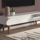 Έπιπλο τηλεόρασης Lotus Megapap χρώμα λευκό 120x30x40εκ.