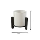 Φωτιστικό επιτραπέζιο Pine Megapap E27 Mdf χρώμα μαύρο - κρεμ Ø20x20εκ.