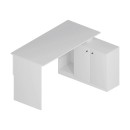 Γραφείο εργασίας Basak Megapap γωνιακό χρώμα λευκό 130x60x74εκ.