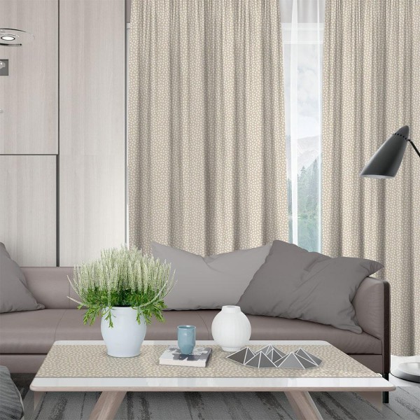LINO ΚΟΥΡΤΙΝΑ SEED 101 ΜΕ ΤΡΕΣΑ BEIGE 135X270 LINO ΚΟΥΡΤΙΝΑ SEED 101 ΜΕ ΤΡΕΣΑ BEIGE 135X270