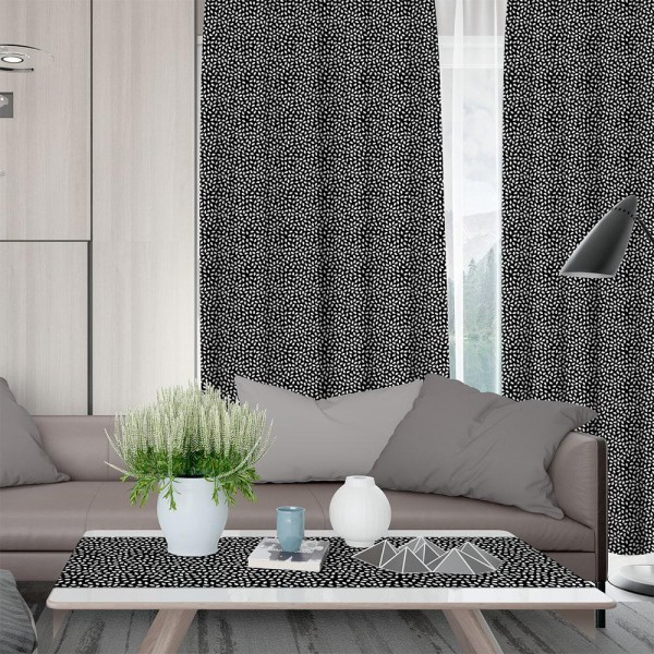 LINO ΚΟΥΡΤΙΝΑ SEED 850 ΜΕ ΤΡΕΣΑ BLACK 135X270 LINO ΚΟΥΡΤΙΝΑ SEED 850 ΜΕ ΤΡΕΣΑ BLACK 135X270