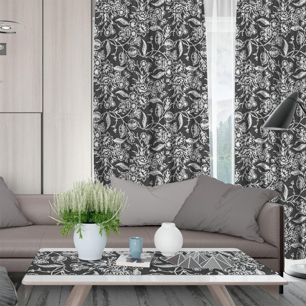 LINO ΚΟΥΡΤΙΝΑ IZAL 801 ΜΕ ΤΡΕΣΑ BLACK 135X270 LINO ΚΟΥΡΤΙΝΑ IZAL 801 ΜΕ ΤΡΕΣΑ BLACK 135X270