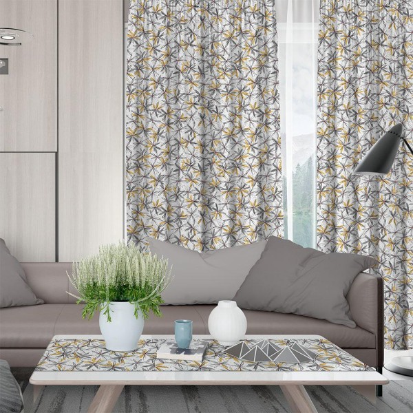 LINO ΚΟΥΡΤΙΝΑ HOA 201 ΜΕ ΤΡΕΣΑ MUSTARD 135X270 LINO ΚΟΥΡΤΙΝΑ HOA 201 ΜΕ ΤΡΕΣΑ MUSTARD 135X270