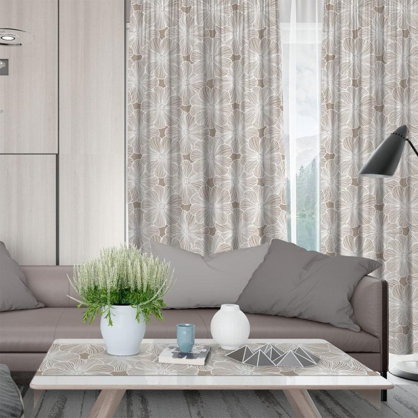 LINO ΚΟΥΡΤΙΝΑ DIVA 090 ΜΕ ΤΡΕΣΑ MOCCA 135X270 LINO ΚΟΥΡΤΙΝΑ DIVA 090 ΜΕ ΤΡΕΣΑ MOCCA 135X270