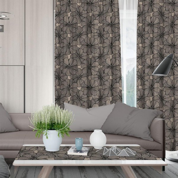 LINO ΚΟΥΡΤΙΝΑ DIVA 850 ΜΕ ΤΡΕΣΑ BLACK 135X270 LINO ΚΟΥΡΤΙΝΑ DIVA 850 ΜΕ ΤΡΕΣΑ BLACK 135X270
