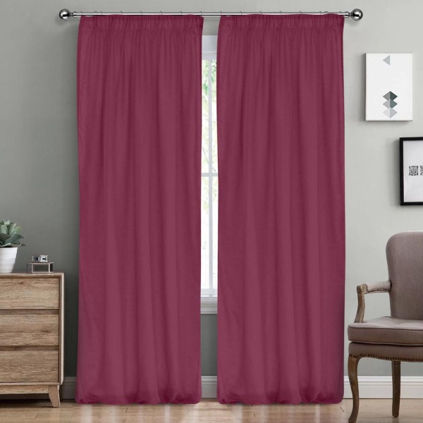 LINO ΚΟΥΡΤΙΝΑ LINE ΜΕ ΤΡΕΣΑ 304 BURGUNDY 300X295 LINO ΚΟΥΡΤΙΝΑ LINE ΜΕ ΤΡΕΣΑ 304 BURGUNDY 300X295