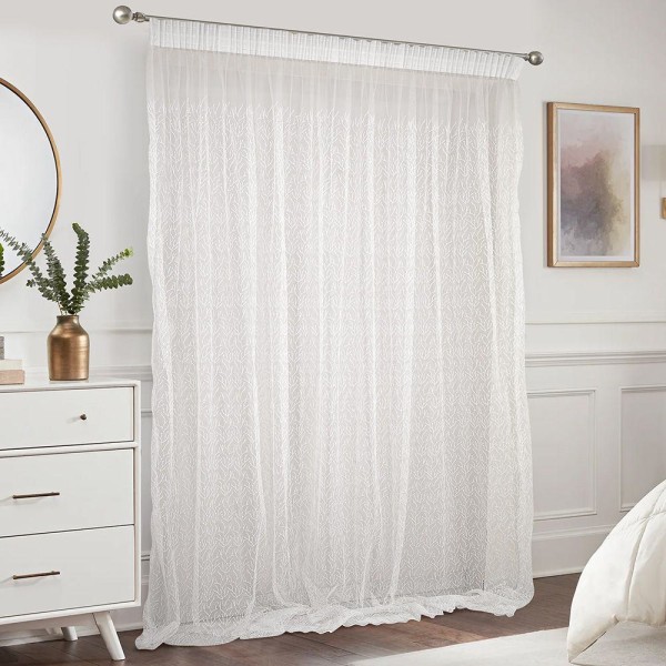 LINO ΚΟΥΡΤΙΝΑ BARIO WHITE ΜΕ ΤΡΕΣΑ 280X300 LINO ΚΟΥΡΤΙΝΑ BARIO WHITE ΜΕ ΤΡΕΣΑ 280X300