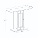 Κονσόλα Alderas Megapap χρώμα λευκό - travertine - χρυσό 90x29,6x76,8εκ.