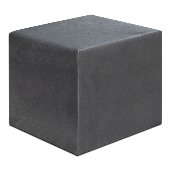 Σκαμπώ April Megapap βελούδινο χρώμα γκρι 40x40x40εκ.