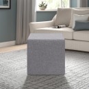 Σκαμπώ Linda Megapap υφασμάτινο χρώμα γκρι 40x40x40εκ.