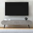Έπιπλο τηλεόρασης Lotus Megapap χρώμα γκρι ρετρό 120x30x40εκ.