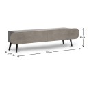 Έπιπλο τηλεόρασης Lotus Megapap χρώμα γκρι ρετρό 120x30x40εκ.