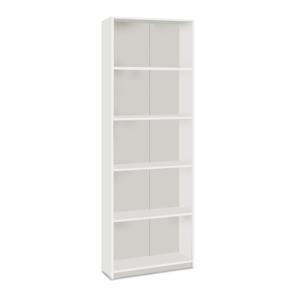 Βιβλιοθήκη Max Megapap σε χρώμα λευκό 58x23x170εκ.