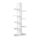 Βιβλιοθήκη μελαμίνης Tree Megapap χρώμα λευκό 45x21,4x122 εκ.