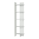 Βιβλιοθήκη μελαμίνης Perla Megapap χρώμα λευκό 48x22x170εκ.