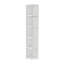 Βιβλιοθήκη γωνιακή Ravella Megapap χρώμα λευκό 25x25x160εκ.