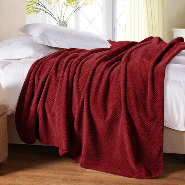 LINO ΚΟΥΒΕΡΤΑ IRILIDA CHERRY 220X240 LINO ΚΟΥΒΕΡΤΑ IRILIDA CHERRY 220X240