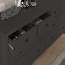 Συρταριέρα - Μπουφές Sabina Megapap χρώμα ανθρακί 160x50x96εκ.