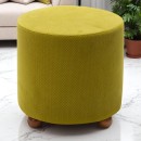Σκαμπώ Mario Megapap υφασμάτινο χρώμα μουσταρδί 40x40x40εκ.