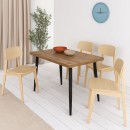 Τραπέζι Levico Megapap χρώμα ακακίας 130x75x75εκ.