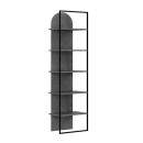 Βιβλιοθήκη Archy Megapap χρώμα γκρι ρετρό 53x31,7x180εκ.