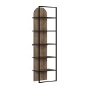 Βιβλιοθήκη Archy Megapap χρώμα ανοιχτό καρυδί 53x31,7x180εκ.
