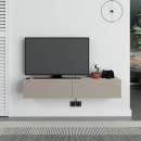 Έπιπλο τηλεόρασης επιτοίχιο Francy Megapap χρώμα sandstone 135x31,7x25εκ.