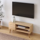 Έπιπλο τηλεόρασης Porto Megapap από μελαμίνη χρώμα oak 90x32x42εκ.