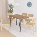 Τραπέζι Roger Megapap Mdf - μεταλλικό χρώμα ακακίας 120x70x75εκ.
