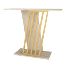 Κονσόλα Gravity Megapap χρώμα travertine - χρυσό 90x29,6x76,8εκ.