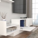 Σύνθεση τηλεόρασης Egemen Megapap από μελαμίνη χρώμα λευκό 180x32x40εκ.