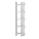 Βιβλιοθήκη μελαμίνης Perla Megapap χρώμα λευκό 48x22x170εκ.