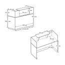 Γραφείο υποδοχής - reception Lemmon Megapap χρώμα καρυδί 120x70x110εκ.