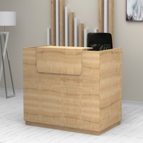 Γραφείο reception Lemmon Megapap χρώμα φυσικό οξιάς 120x70x110εκ.