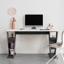Γραφείο εργασίας Papillon Megapap χρώμα ανθρακί - λευκό 137x60x75εκ