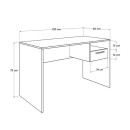 Γραφείο Concept Megapap σε χρώμα λευκό 120x60x75εκ.