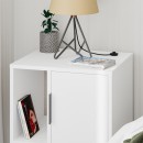 Κομοδίνο μελαμίνης Glynn Megapap χρώμα λευκό 50,2x44,6x58εκ.