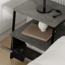 Κομοδίνο μελαμίνης Pal Megapap χρώμα γκρι ρετρό 45x40x50εκ.