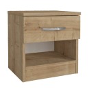 Κομοδίνο μελαμίνης Lube Megapap χρώμα sapphire oak 40x28,2x40εκ.