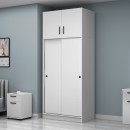 Ντουλάπα ρούχων Regio Megapap δίφυλλη συρόμενη με πατάρι χρώμα λευκό 100x60x240εκ.