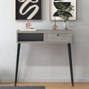 Κονσόλα Napoli Megapap χρώμα γκρι ρετρό 90x29x88εκ.