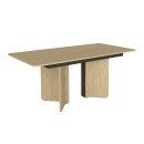 Τραπέζι Lava Megapap χρώμα rota oak - ανθρακί 180x90x76,8εκ.