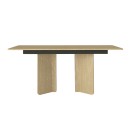 Τραπέζι Lava Megapap χρώμα rota oak - ανθρακί 180x90x76,8εκ.