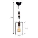 Φωτιστικό οροφής Pembe Megapap E27 μεταλλικό μονόφωτο χρώμα μαύρο 14x6x60εκ.