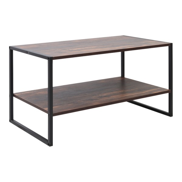 Τραπεζάκι σαλονιού Giza Megapap χρώμα rustic καρυδί 90,2x50,3x50,4εκ.